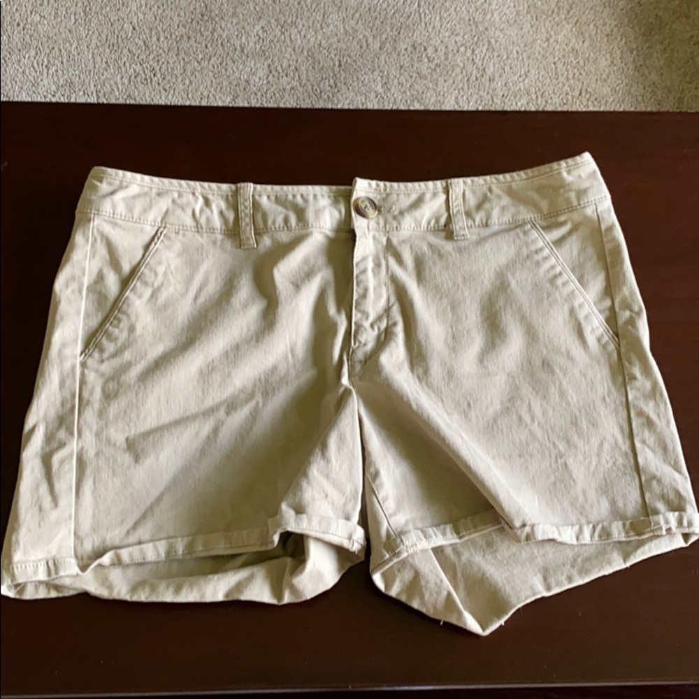 khaki shorts